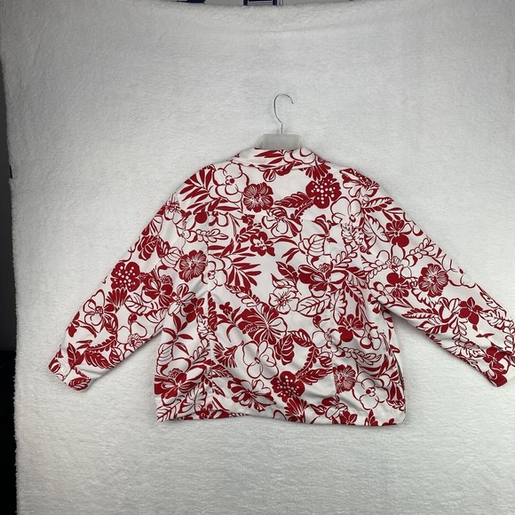 Allison Lane Women's Size "2X" Hawaiian Floral Long Sleeve Shirt - Picture 4 of 10